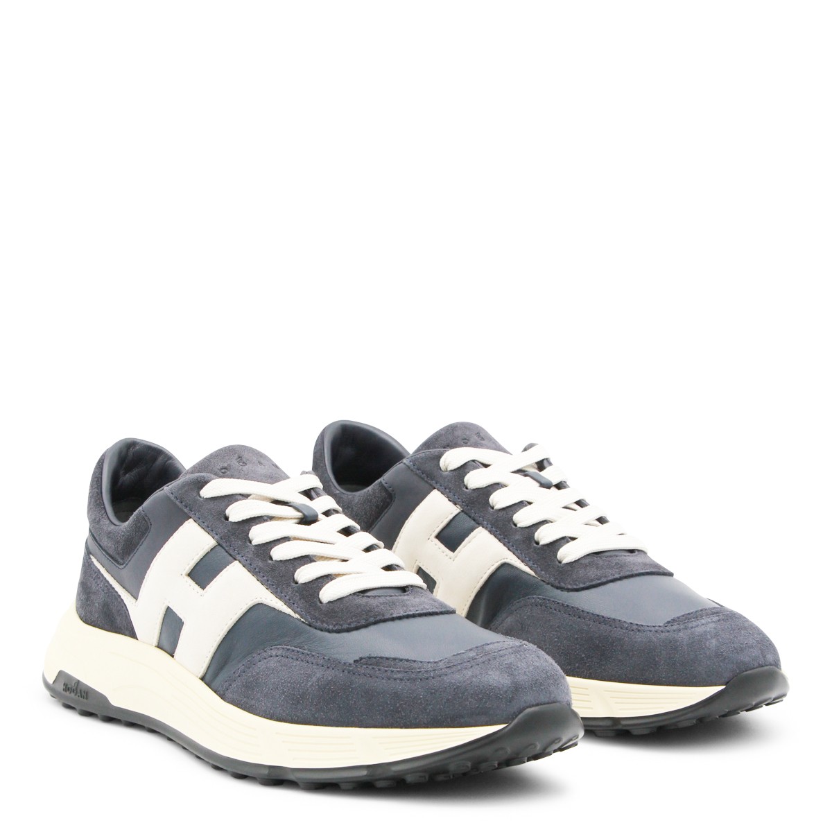 NAVY LEATHER SNEAKERS