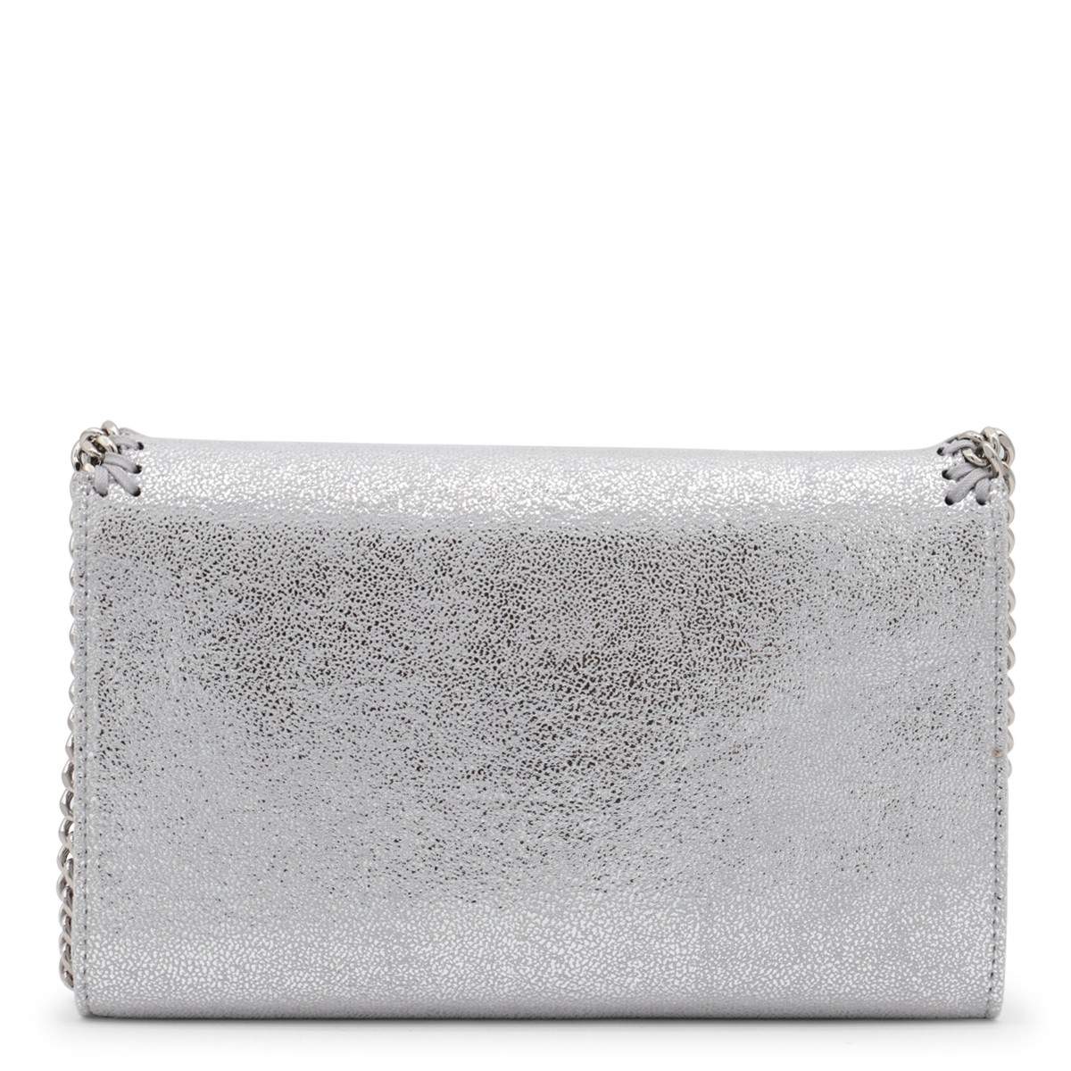 SILVER FAUX LEATHER FALABELLA MINI...