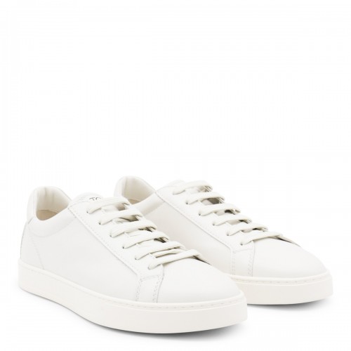 WHITE LEATHER SNEAKERS