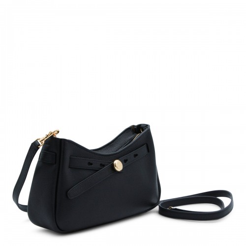 BLACK LEATHER CROSSBODY BAG