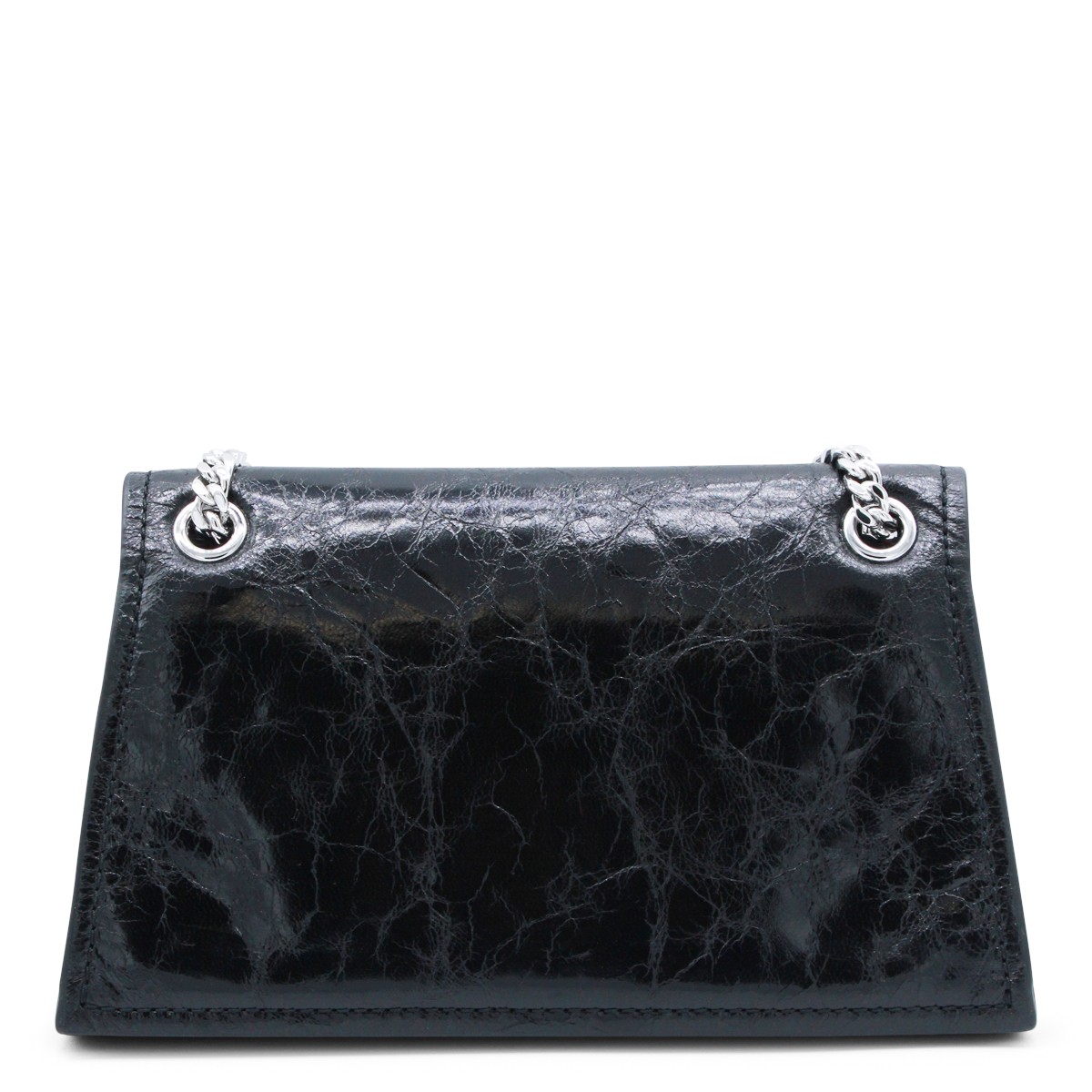 BLACK LEATHER CROSSBODY BAG