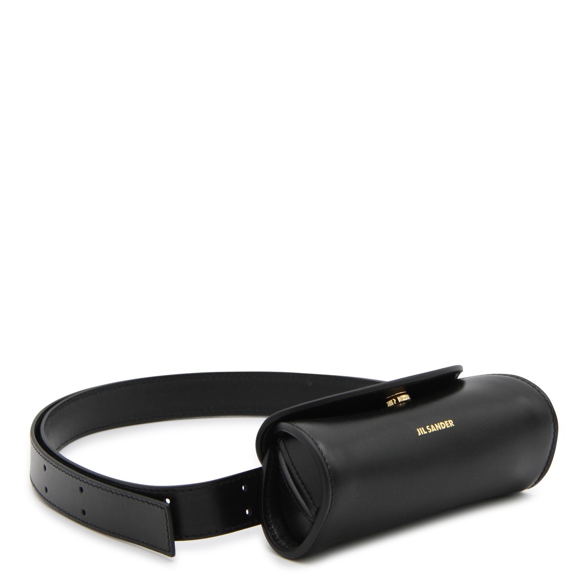 BLACK LEATHER CROSSBODY BAG