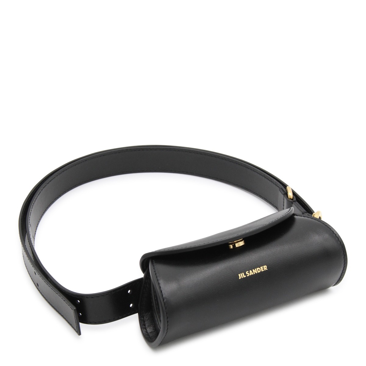 BLACK LEATHER CROSSBODY BAG