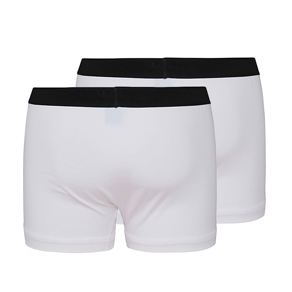 WHITE COTTON BLEND TWO-PACK BOXER