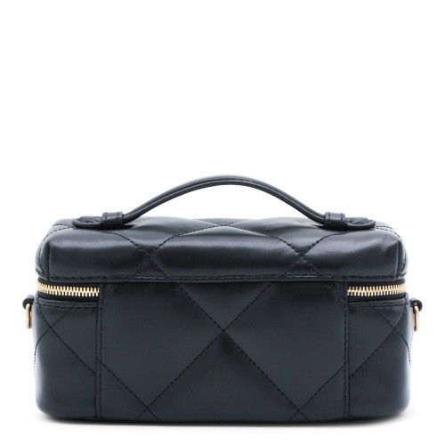 BLACK LEATHER CROSSBODY BAG