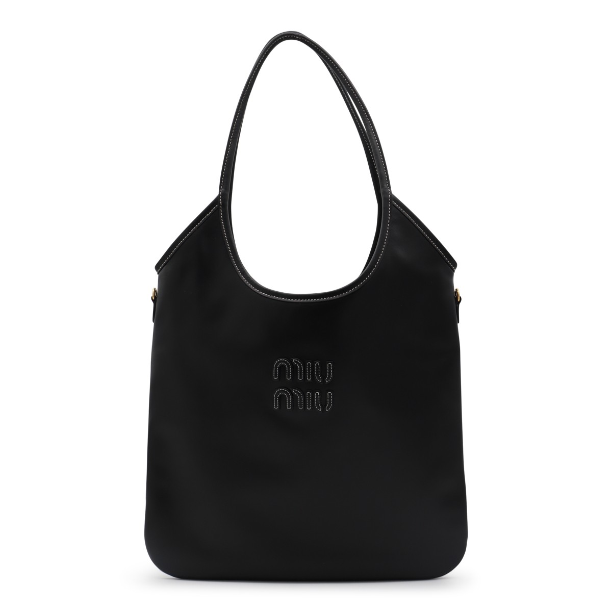 BLACK LEATHER TOTE