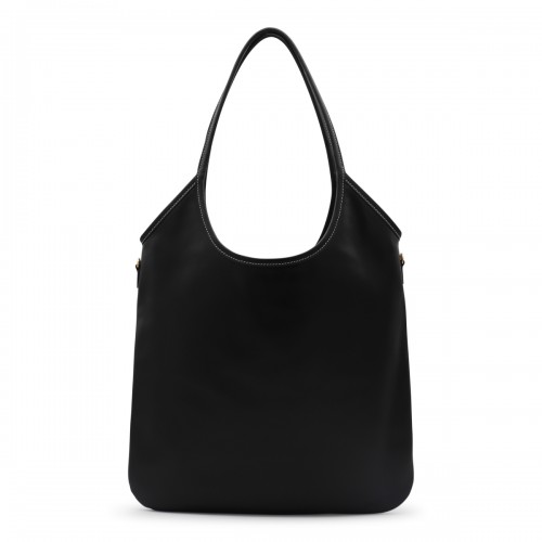 BLACK LEATHER TOTE