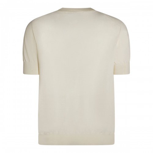 WHITE WOOL T-SHIRT