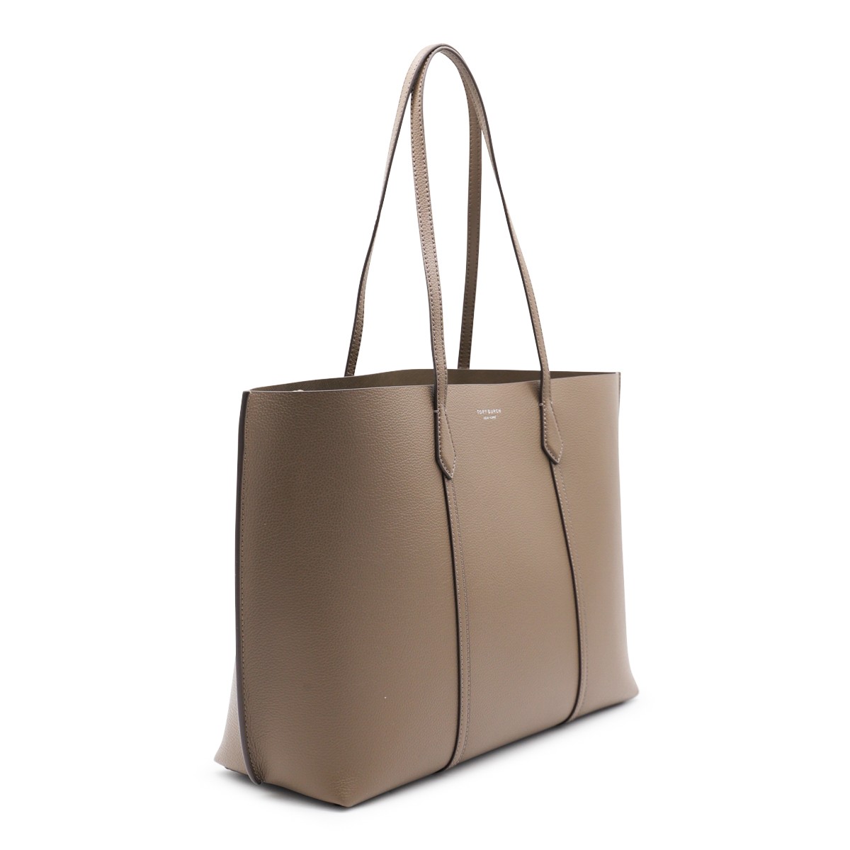 BROWN LEATHER PERRY TOTE BAG