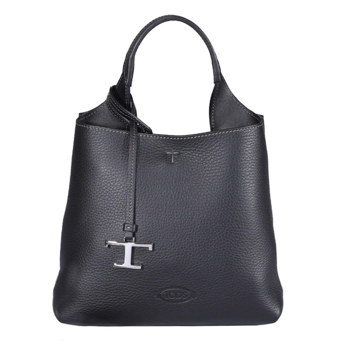 BLACK LEATHER TOTE