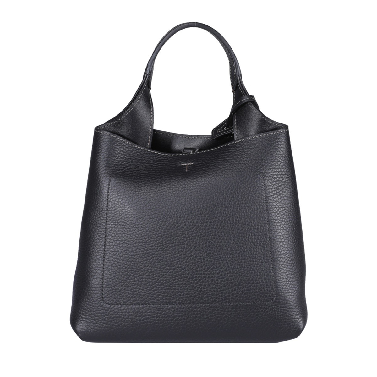 BLACK LEATHER TOTE