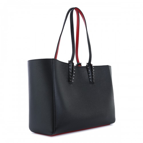 BLACK LEATHER CABATA SOFT SMALL TOTE
