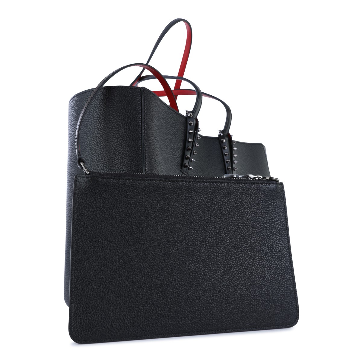 BLACK LEATHER CABATA SOFT SMALL TOTE