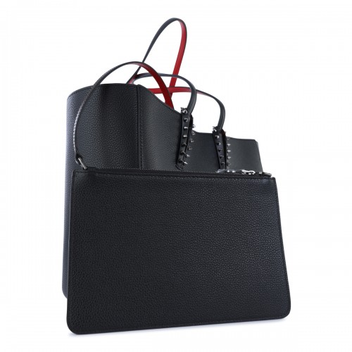 BLACK LEATHER CABATA SOFT SMALL TOTE