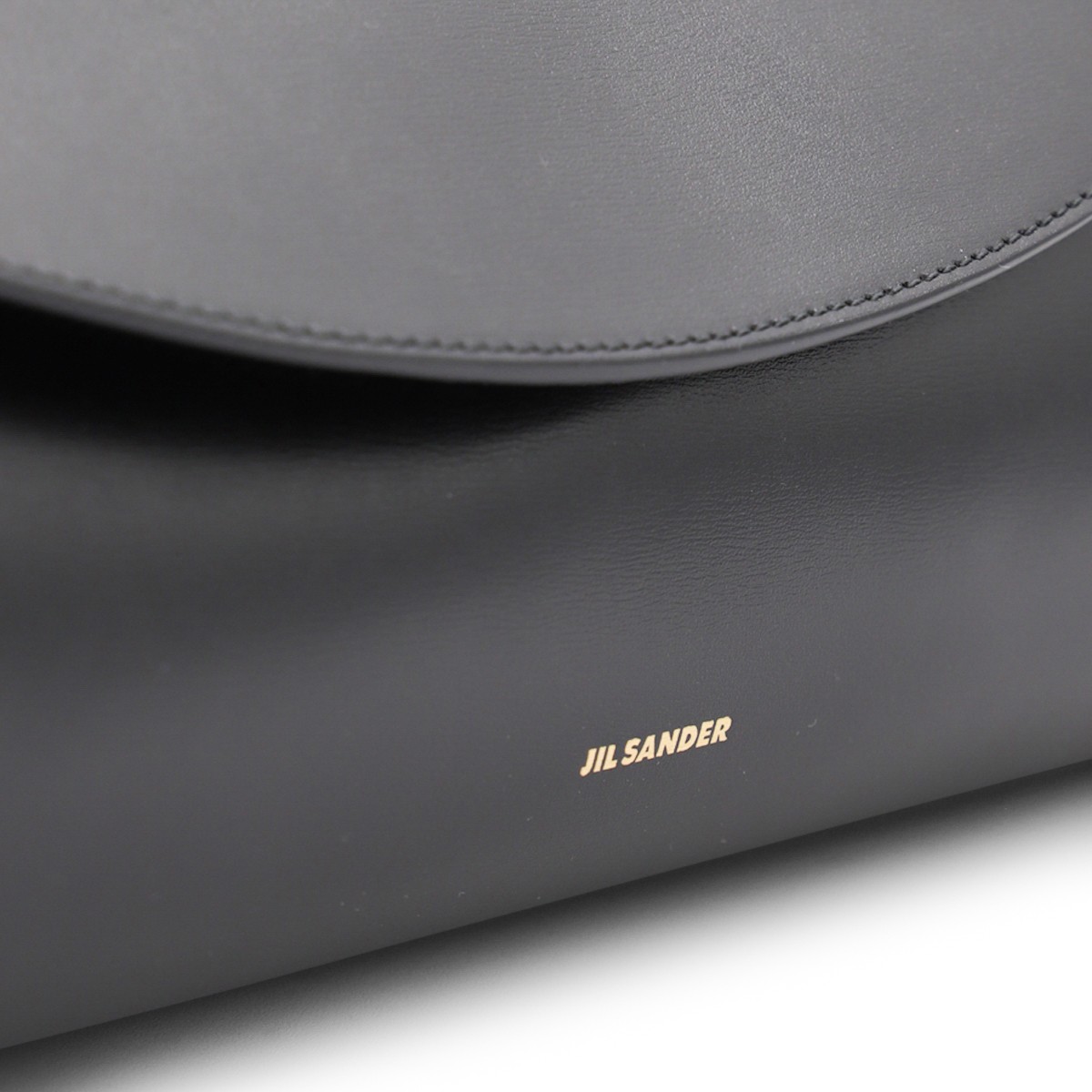 BLACK LEATHER CANNOLO BIG SHOULDER BAG