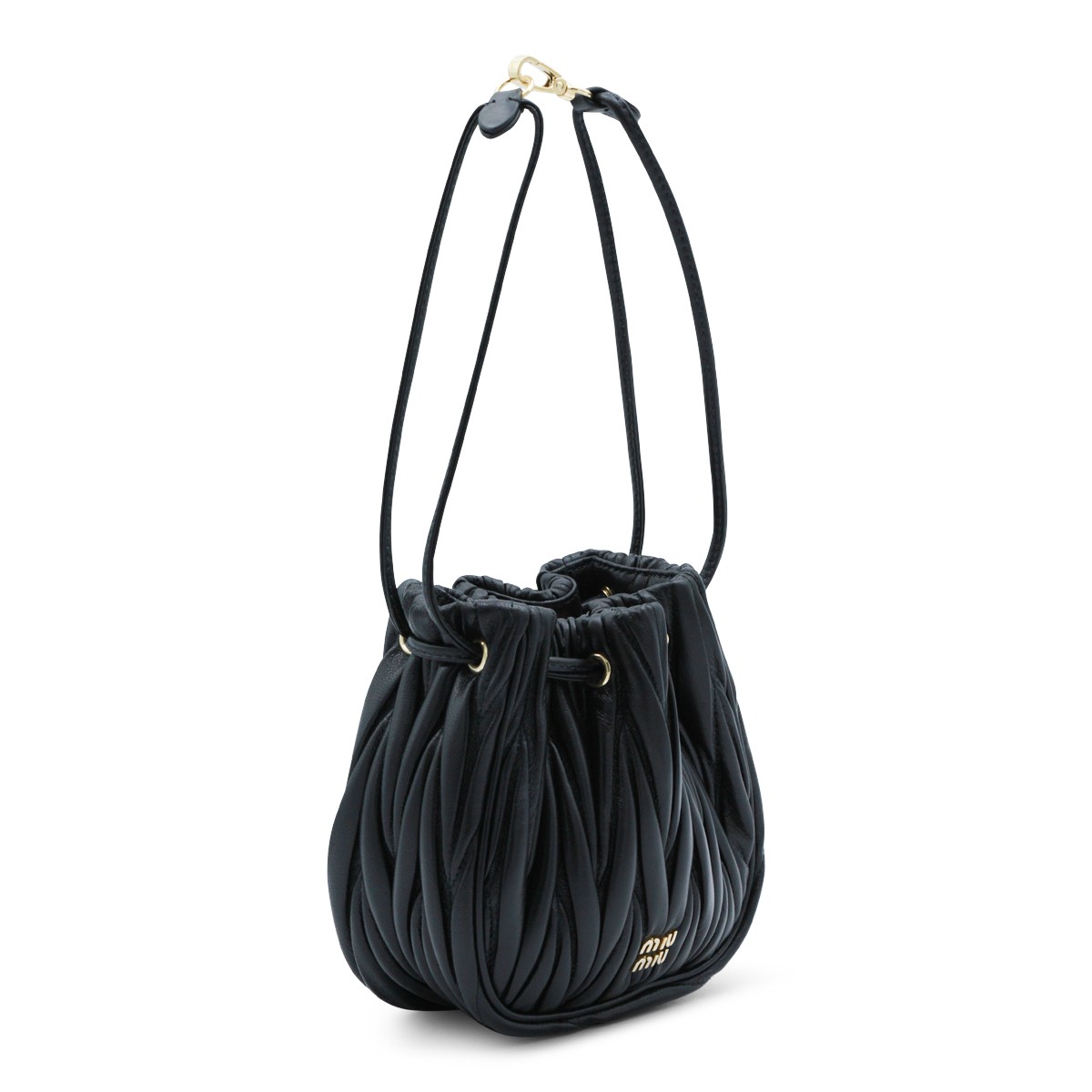 BLACK LEATHER MINI BAG