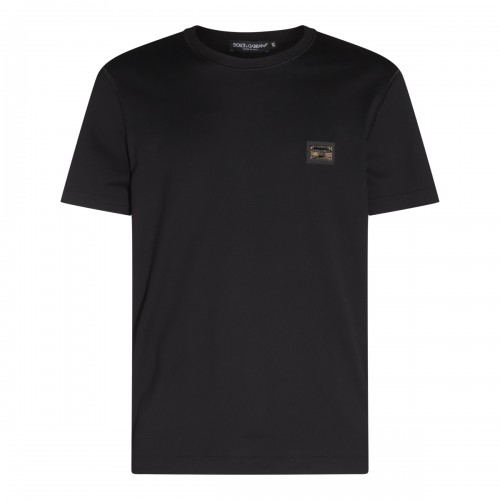 BLACK COTTON T-SHIRT
