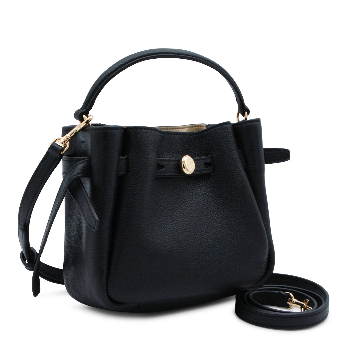 BLACK LEATHER SATCHEL