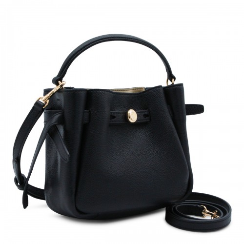 BLACK LEATHER SATCHEL