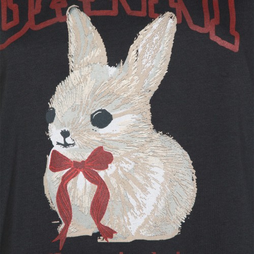 BLACK COTTON T-SHIRT