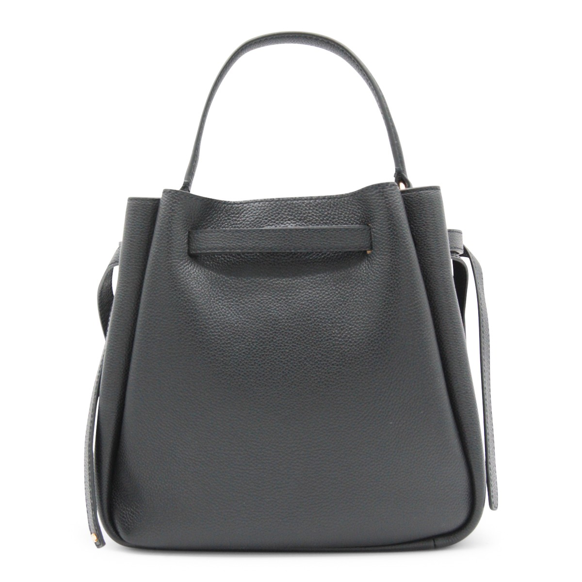 BLACK LEATHER ROMY SATCHEL
