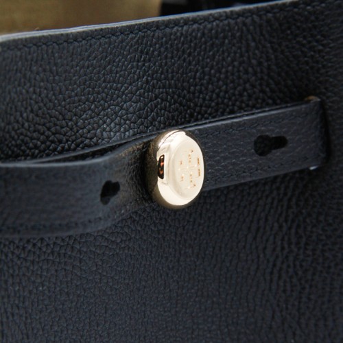 BLACK LEATHER ROMY SATCHEL