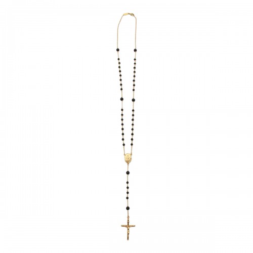 GOLD AND BLACK METAL NECKLACE