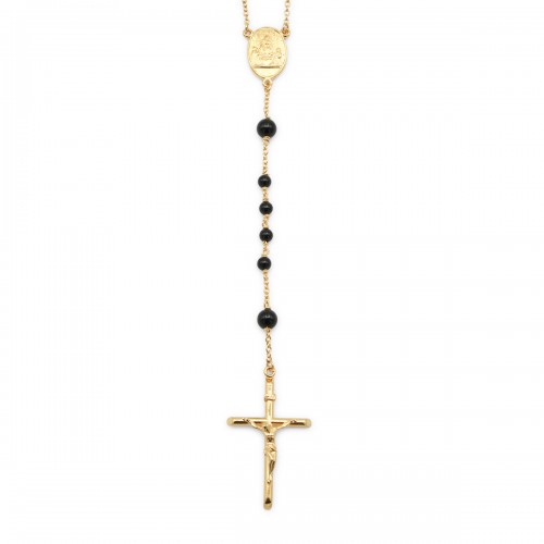 GOLD AND BLACK METAL NECKLACE 2