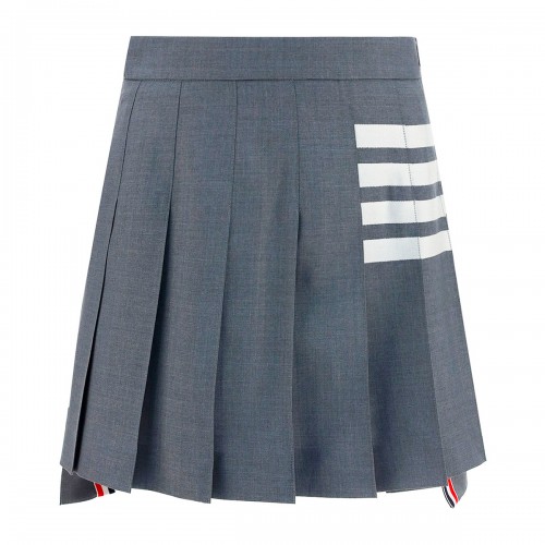 GREY AND WHITE WOOL SKIRT