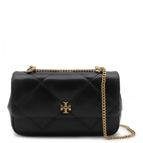BLACK LEATHER KIRA DIAMOND SMALL SHOULDER BAG