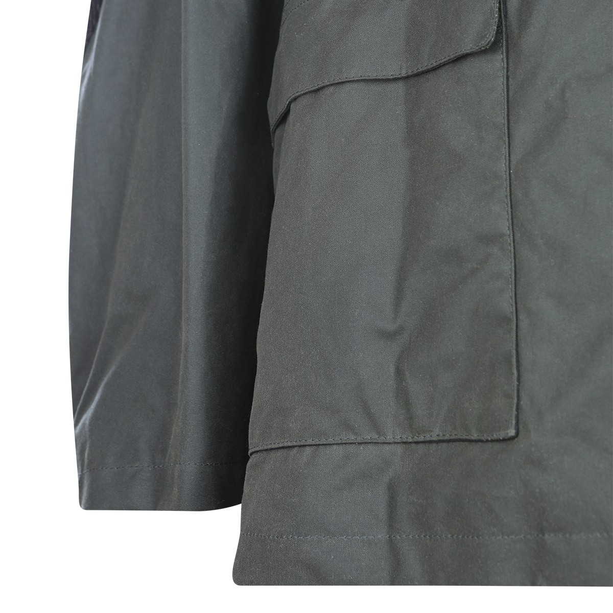 GREEN COTTON CASUAL COUNTRY JACKET