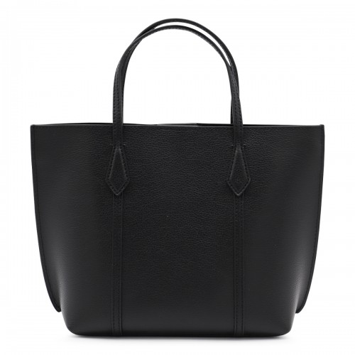 BLACK LEATHER SMALL PERRY TOTES