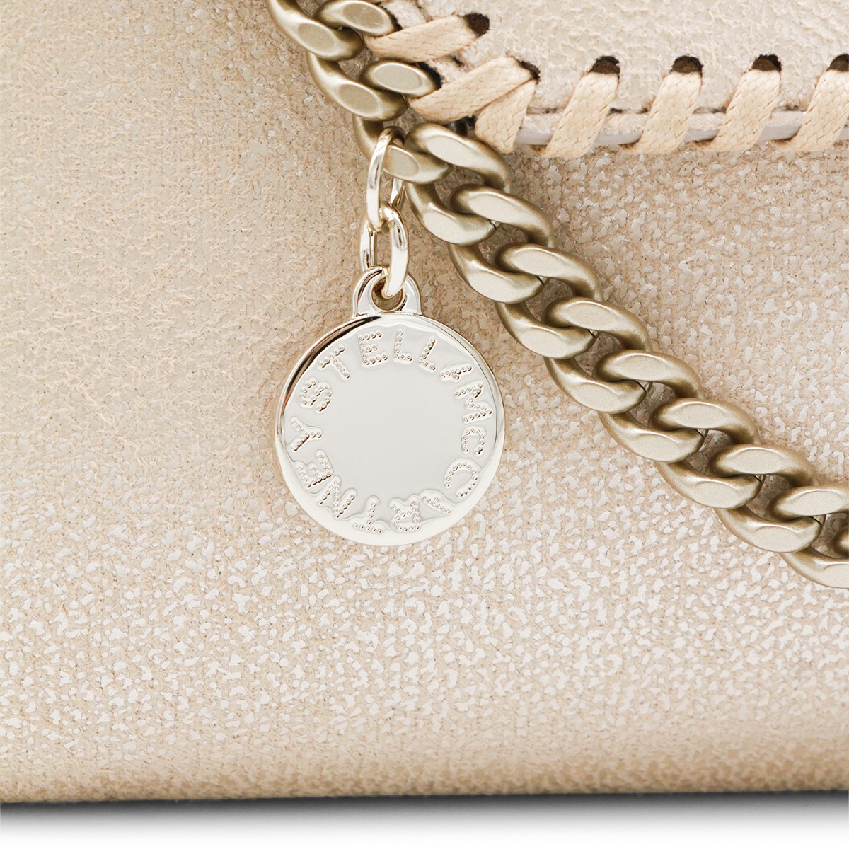 GOLD FAUX LEATHER FALABELLA MINI...