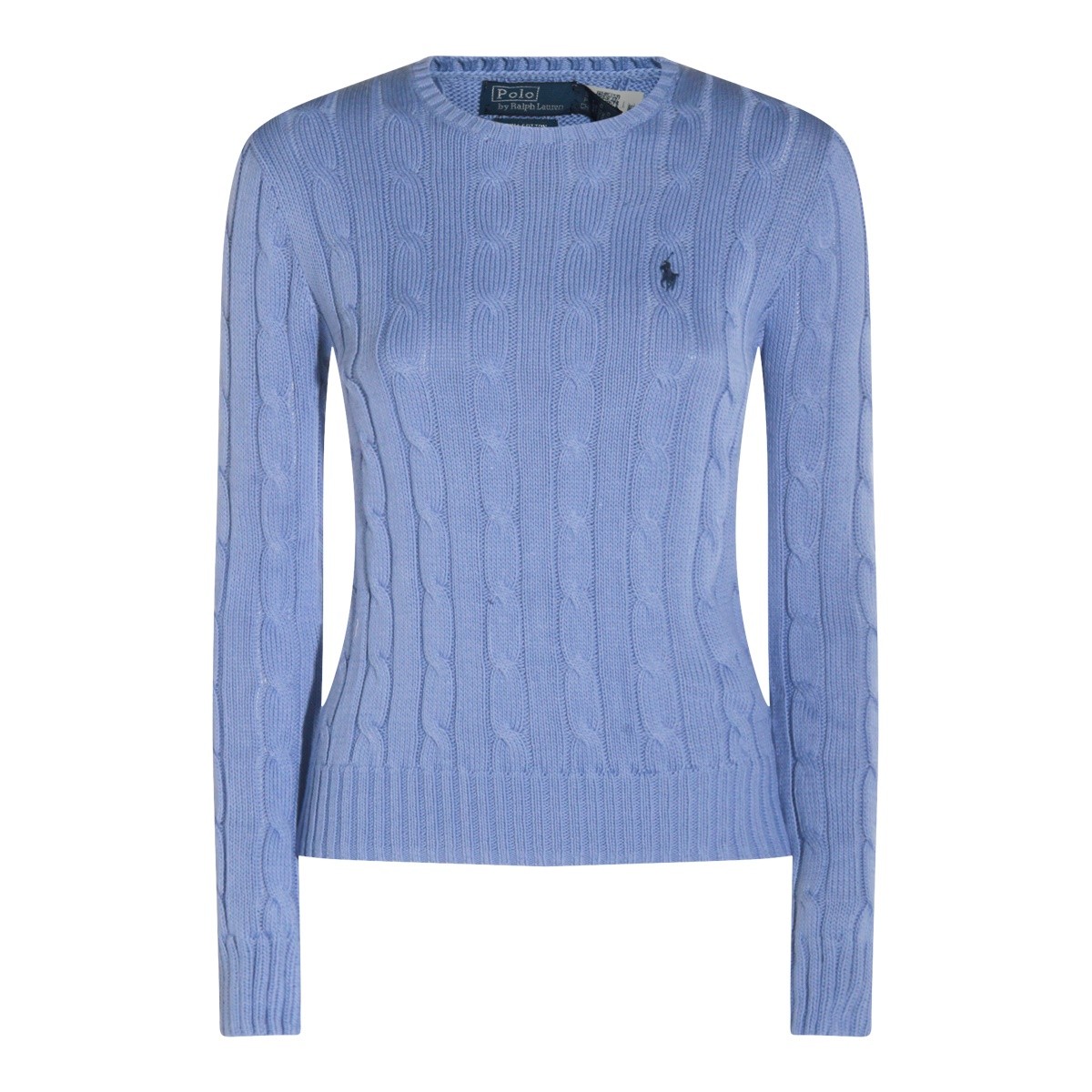 LIGHT BLUE COTTON KNITWEAR