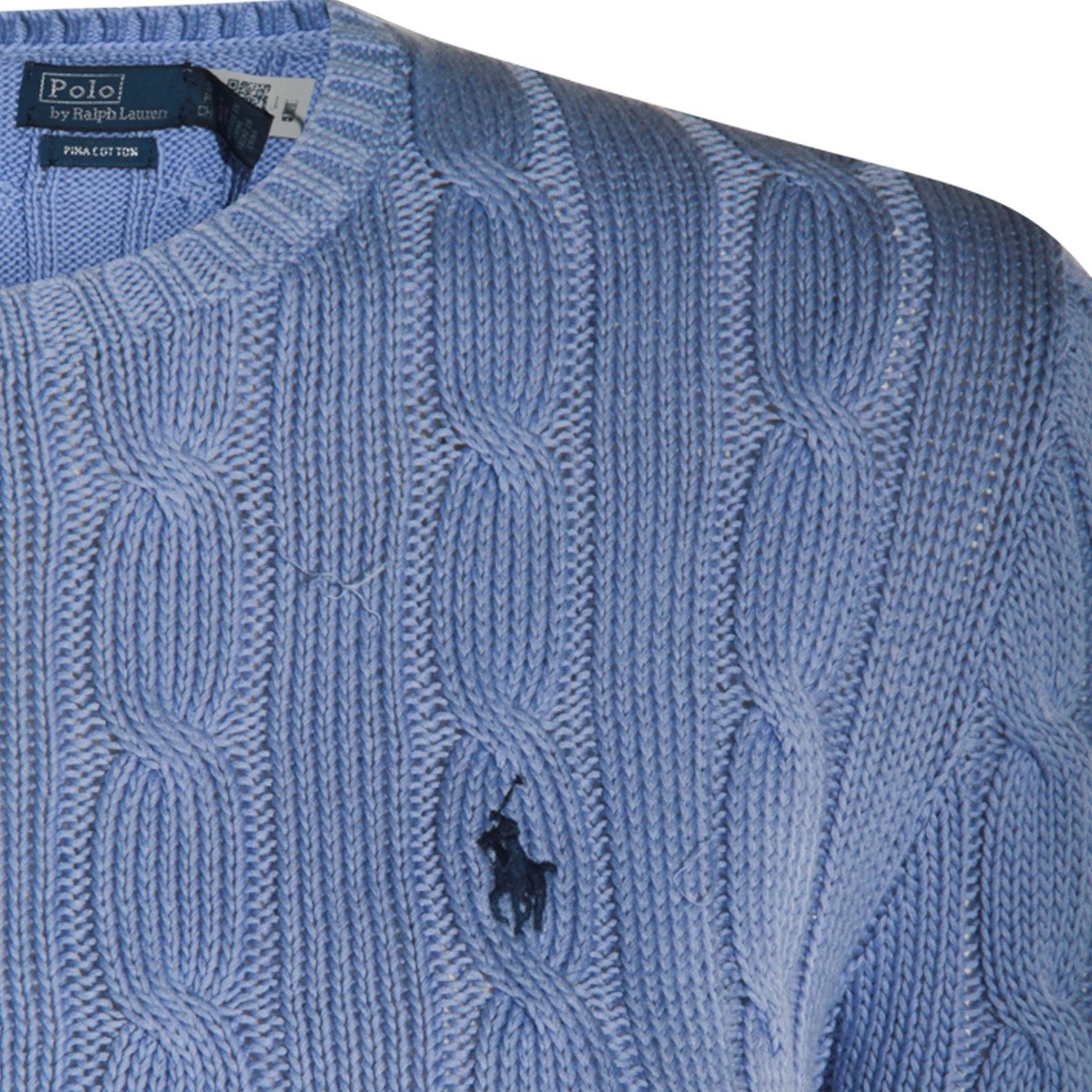 LIGHT BLUE COTTON KNITWEAR