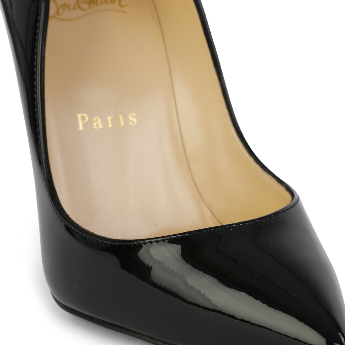 BLACK LEATHER HOT CHICK 100 PATENT PUMPS