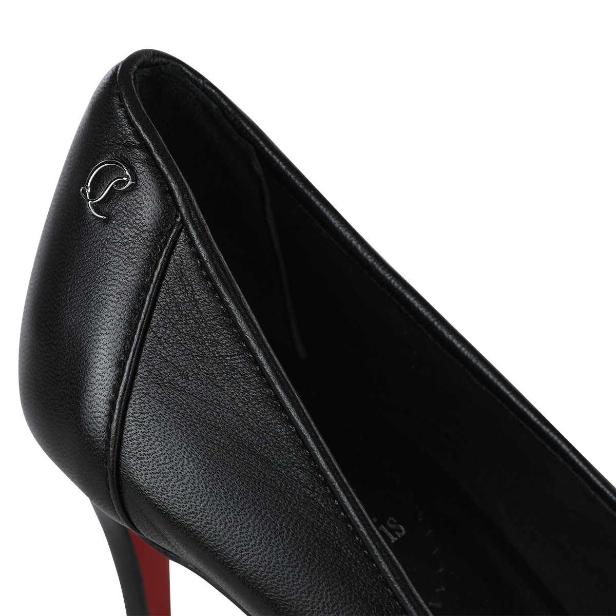 BLACK LEATHER SPORTY KATE 85 PUMPS