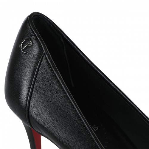 BLACK LEATHER SPORTY KATE 85 PUMPS