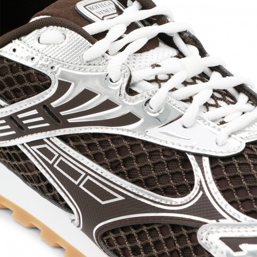 BROWN AND SILVER SNEAKERS