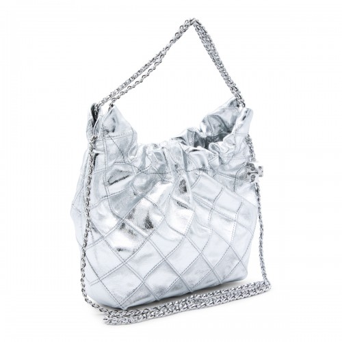 SILVER LEATHER CROSSBODY BAG 2