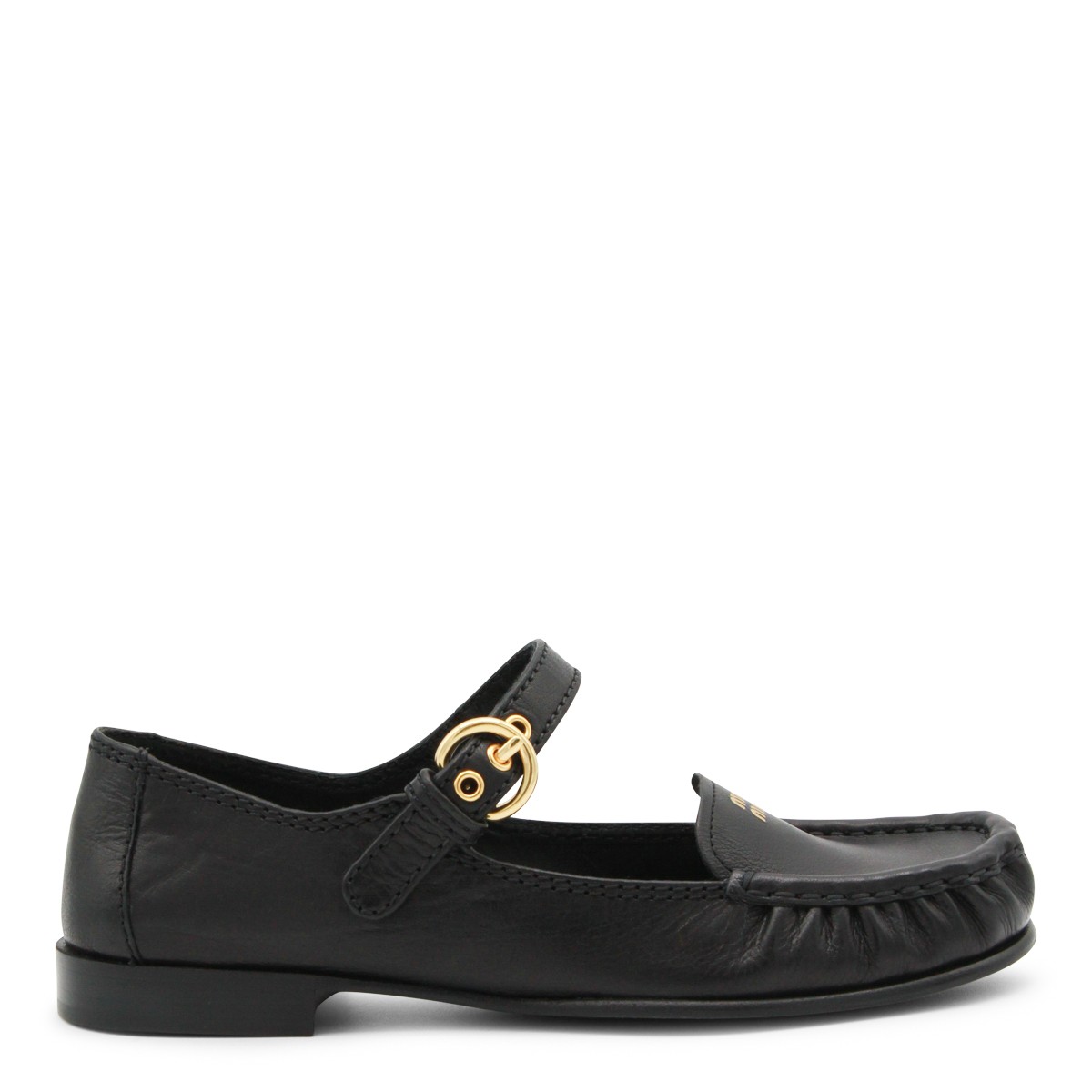 BLACK LEATHER LOAFERS