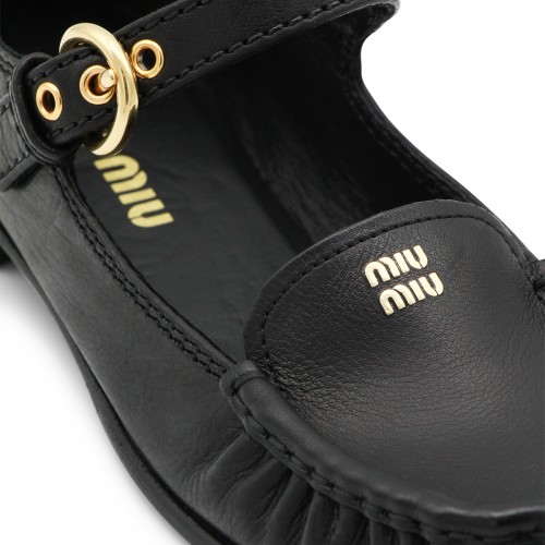 BLACK LEATHER LOAFERS