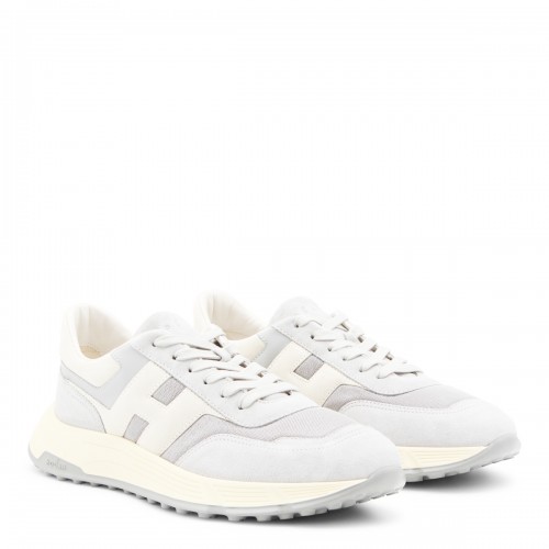 GREY LEATHER SNEAKERS 2