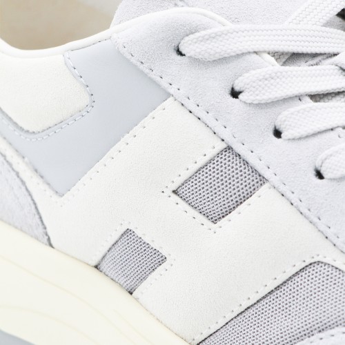 GREY LEATHER SNEAKERS