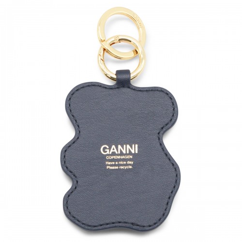 BLACK LEATHER KEYRING 2