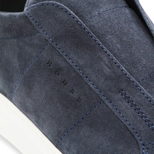 NAVY LEATHER SNEAKERS