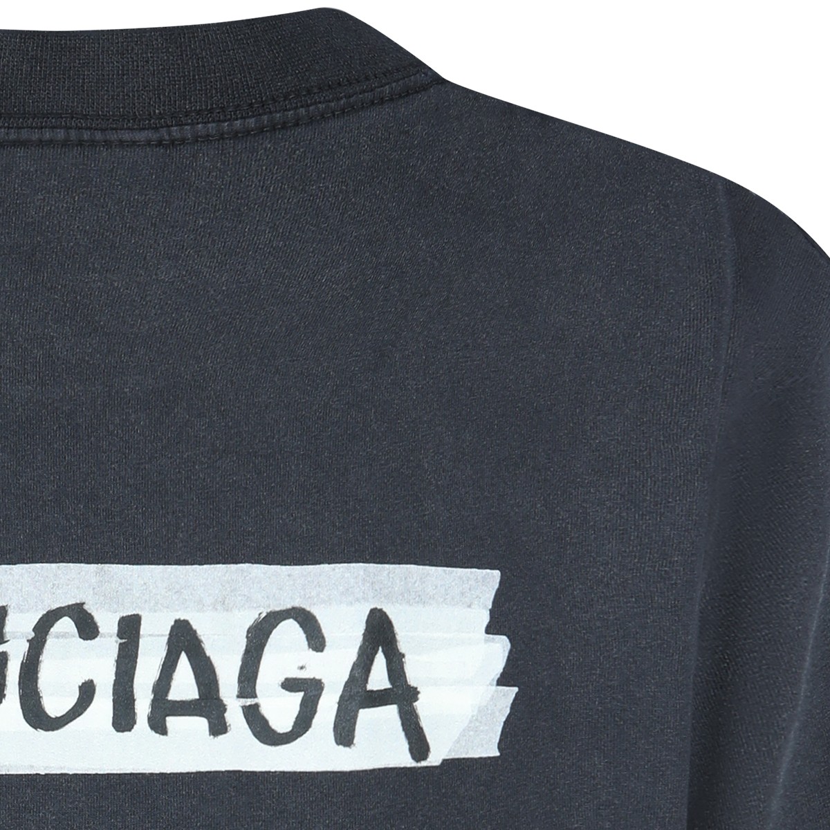 BLACK COTTON T-SHIRT