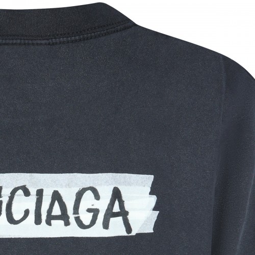 BLACK COTTON T-SHIRT