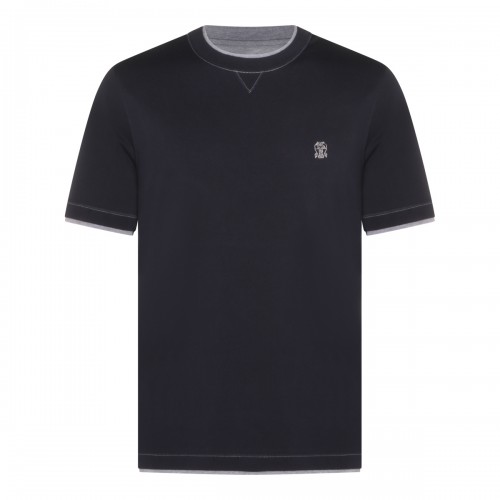 NAVY BLUE COTTON T-SHIRT