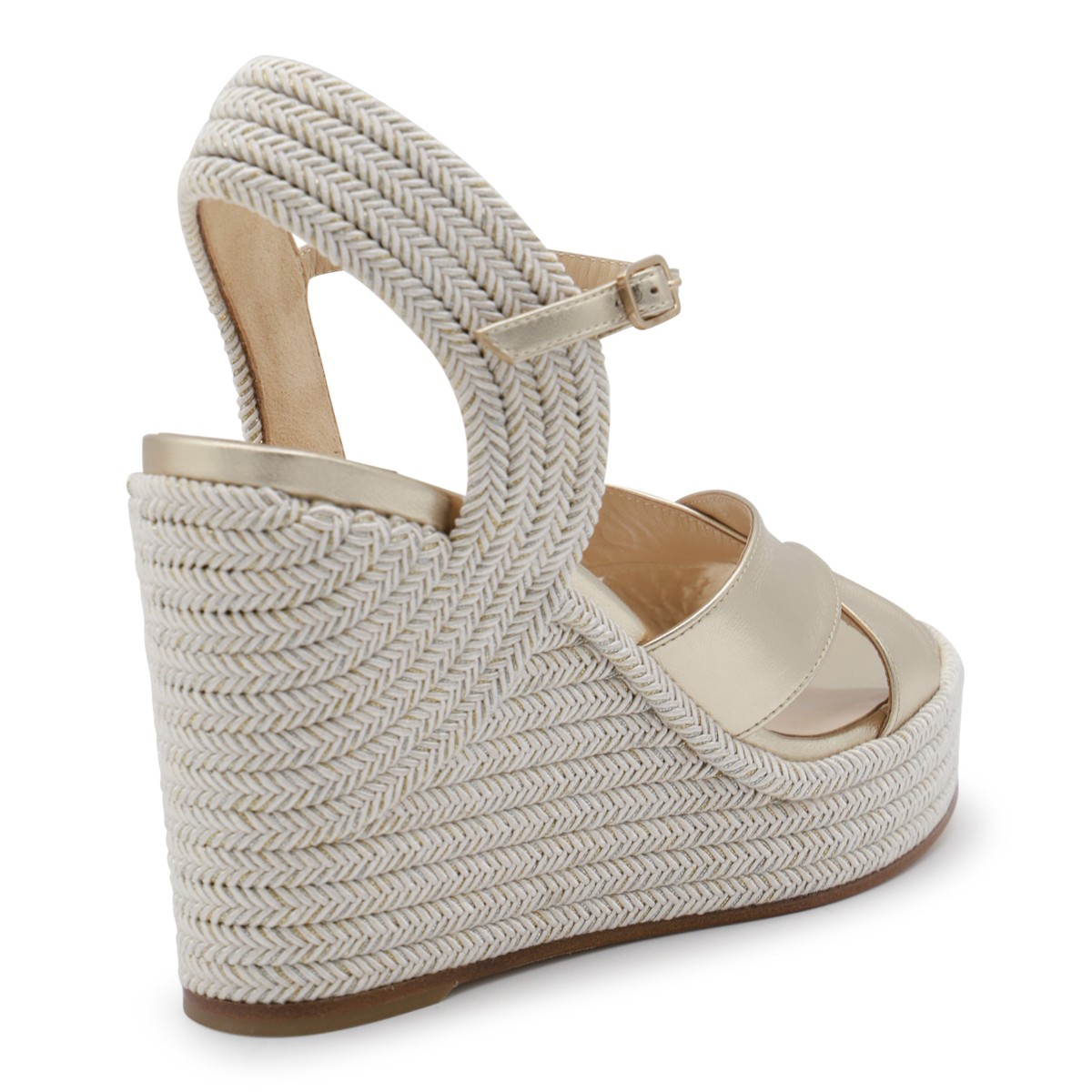 WHITE LEATHER ESPADRILLAS